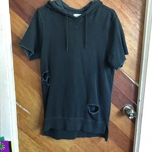 Oversized half sleeve hoodie